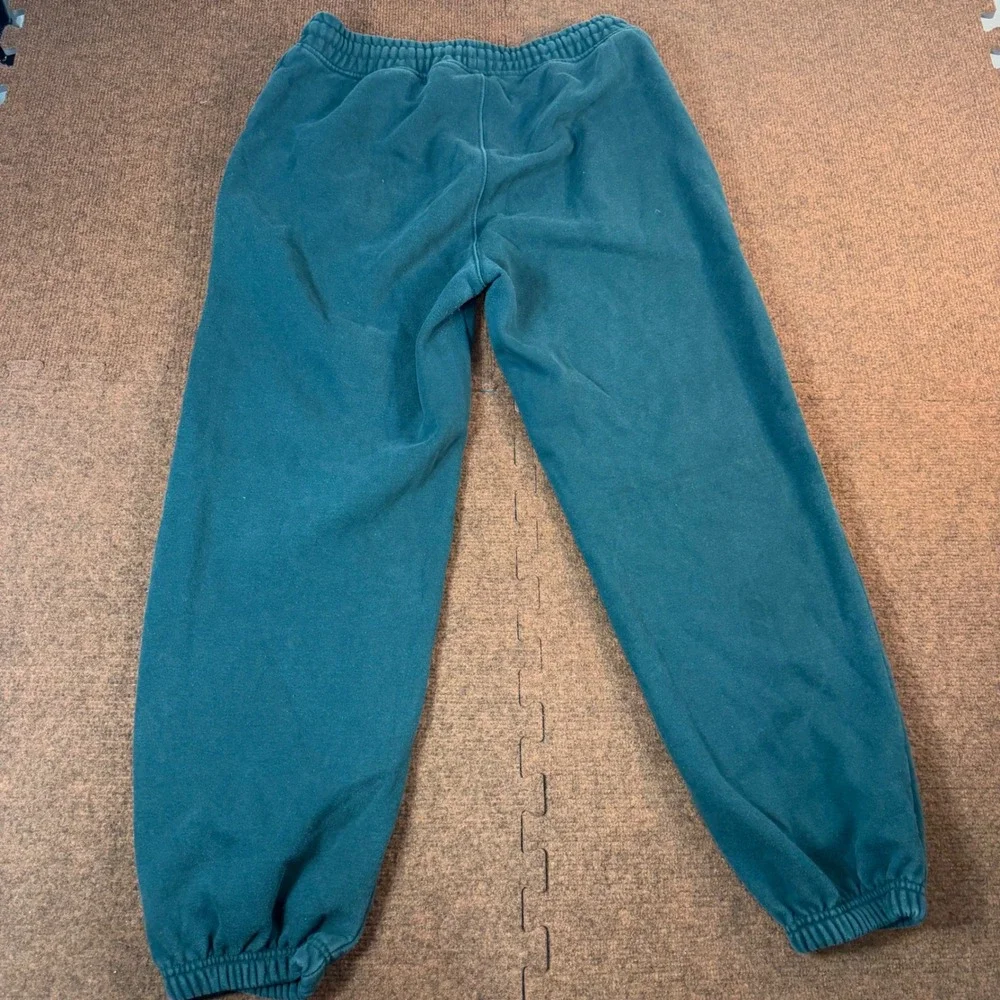 The North Face Mens Fine Alpine Joggers Teal Green Fleece Sweatpants Size M 2752